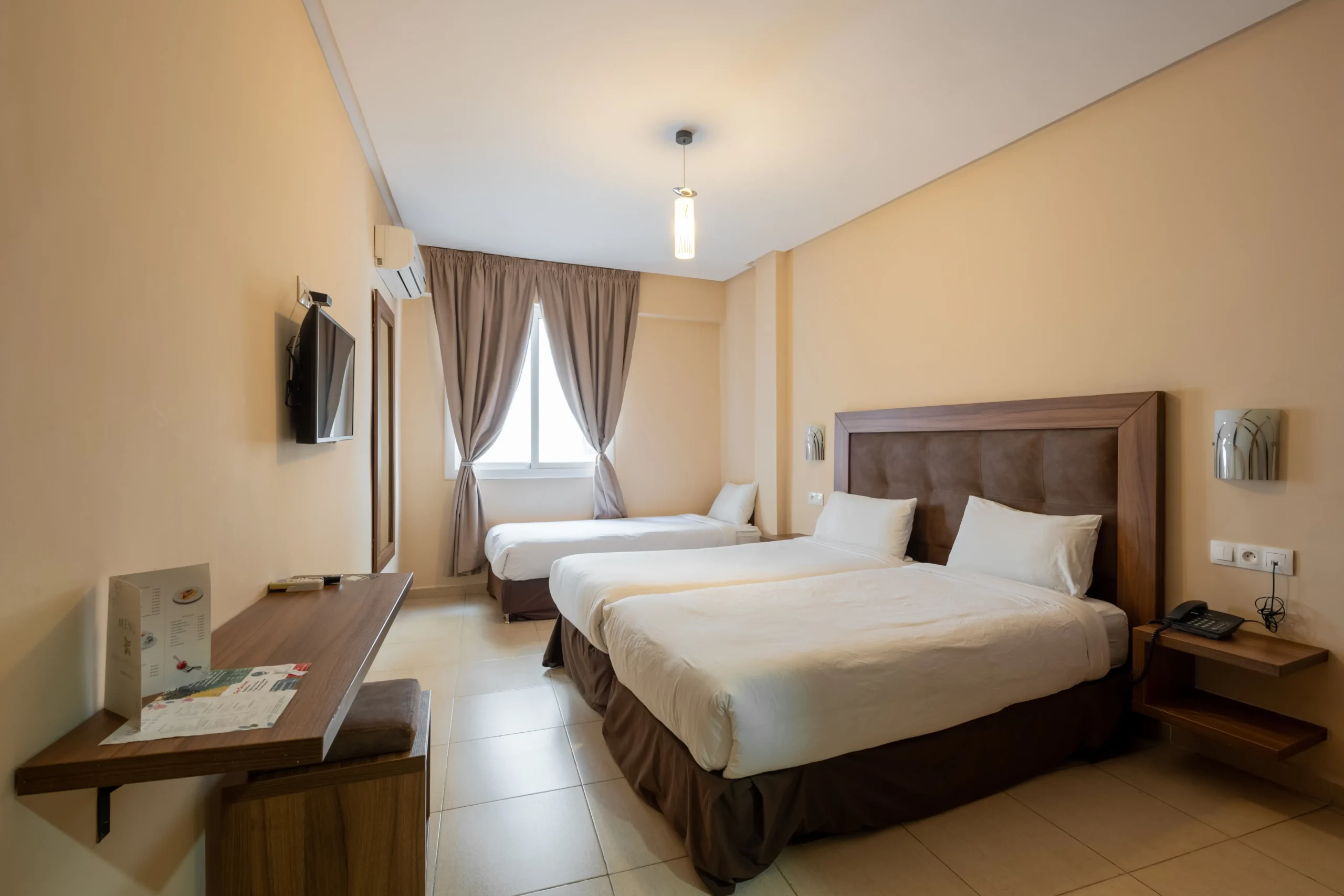 Terrace of Hôtel Étoile du Nord Tangier with city view