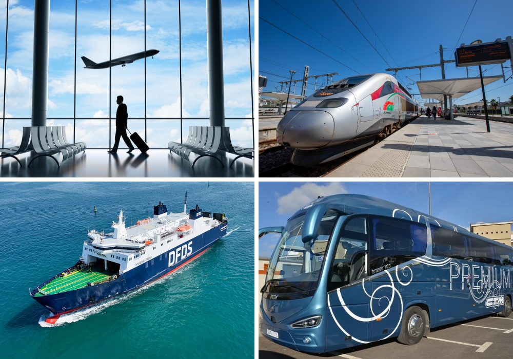 Private transfer vehicle airport port train Morocco