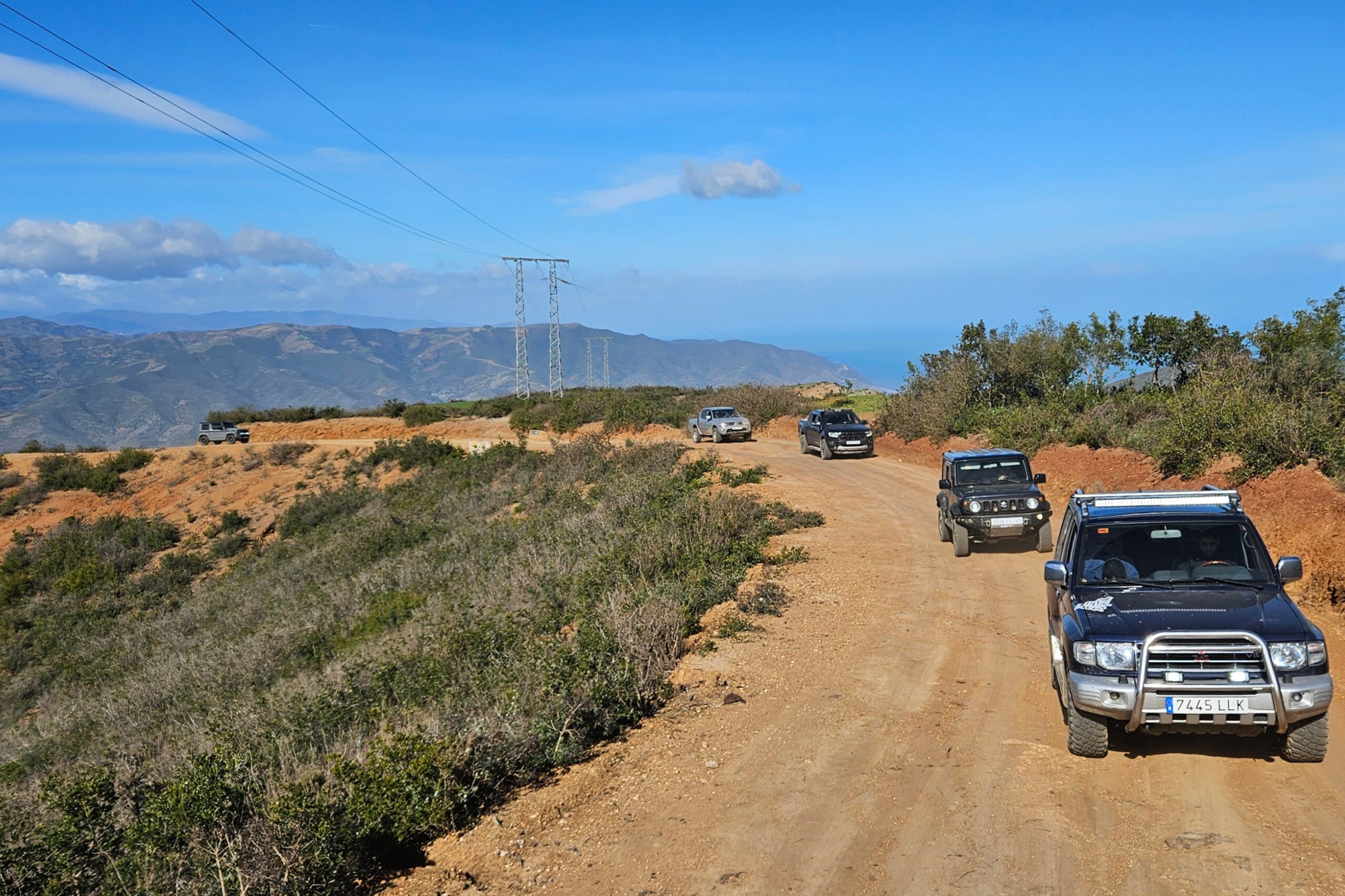 Coastal off-road route in Northern Morocco during guided tour